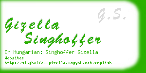 gizella singhoffer business card